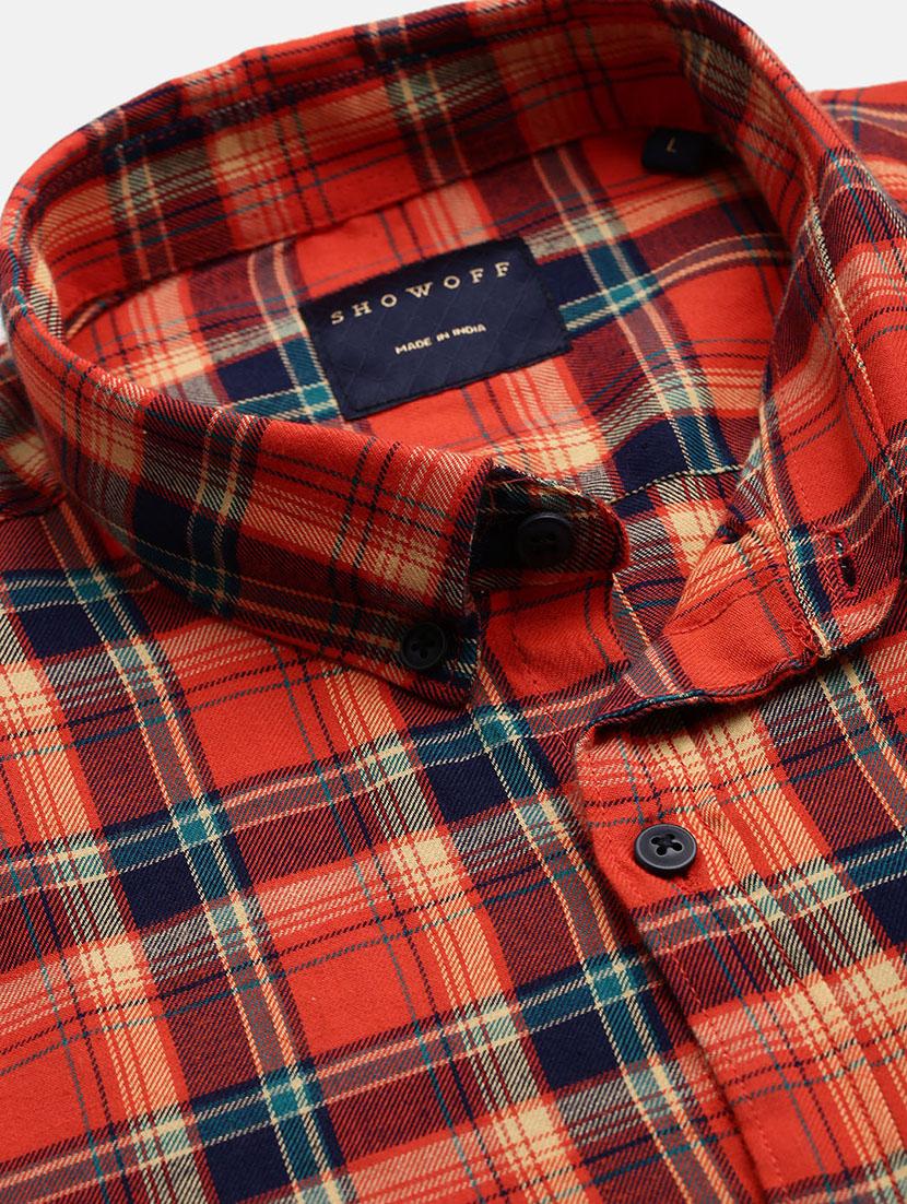 men checkered long sleeve casual shirt - 21562543 - Standard Image - 6