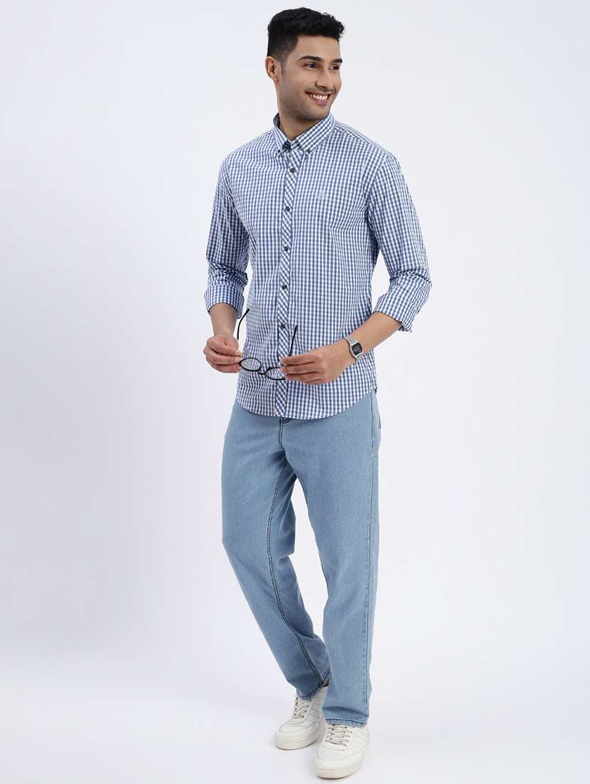 men checkered long sleeve casual shirt - 21562545 -  Standard Image - 4