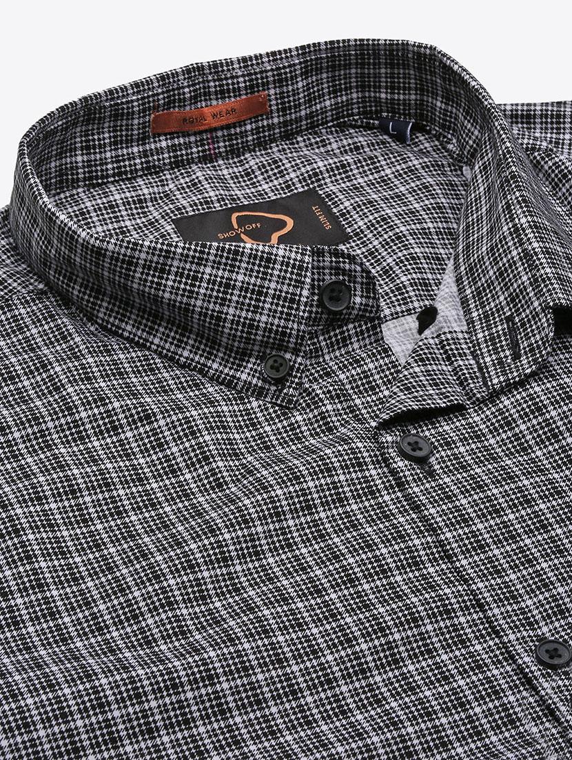 men checkered long sleeve casual shirt - 21562546 - Standard Image - 6