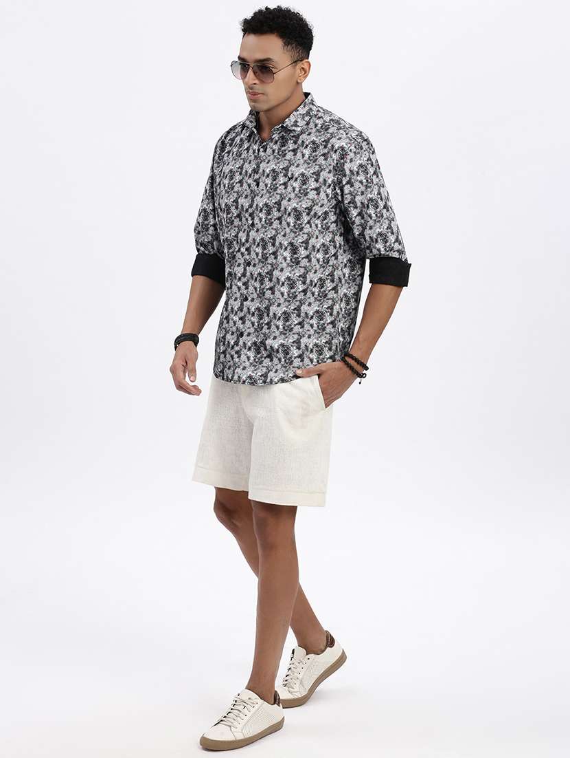 men printed long sleeve casual shirt - 21562548 -  Standard Image - 4