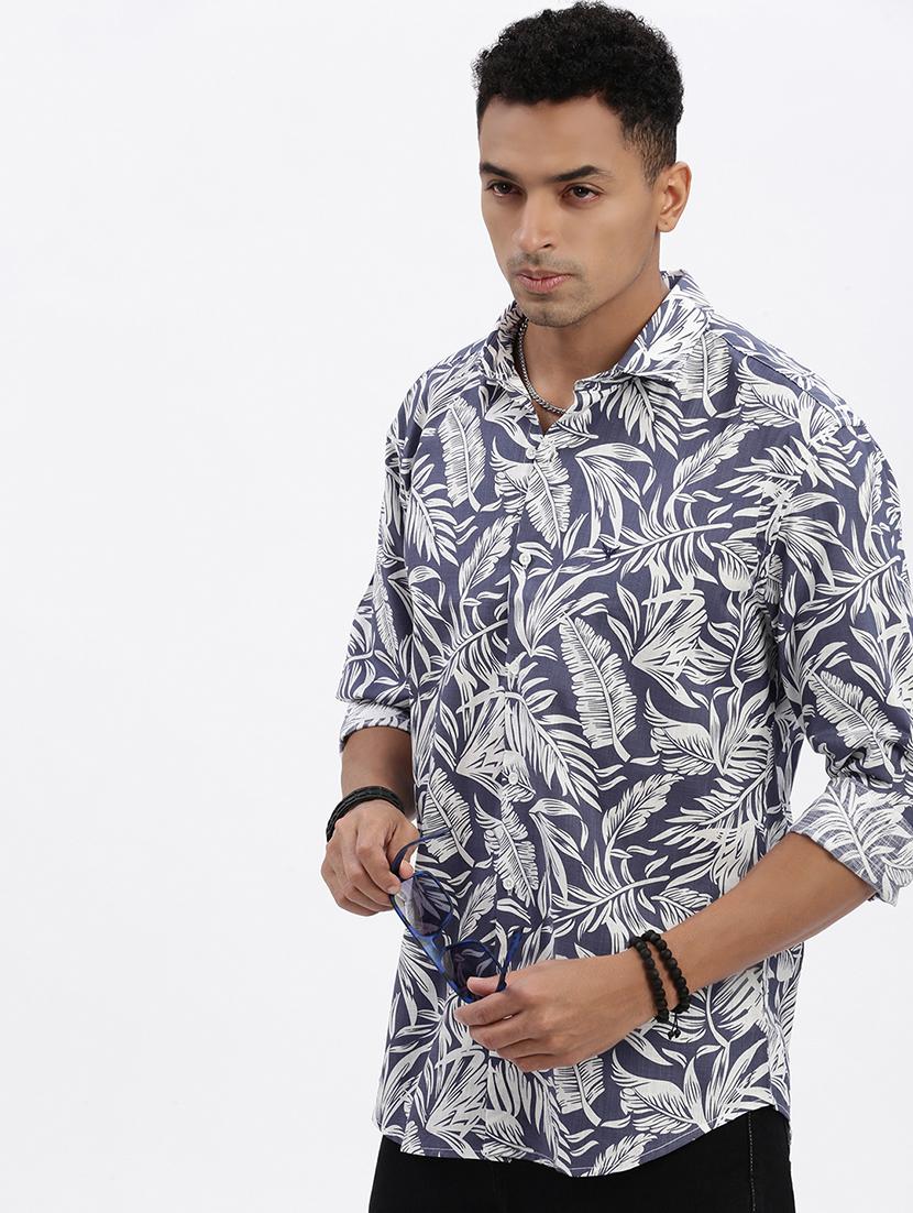 men printed long sleeve casual shirt - 21562549 -  Standard Image - 1