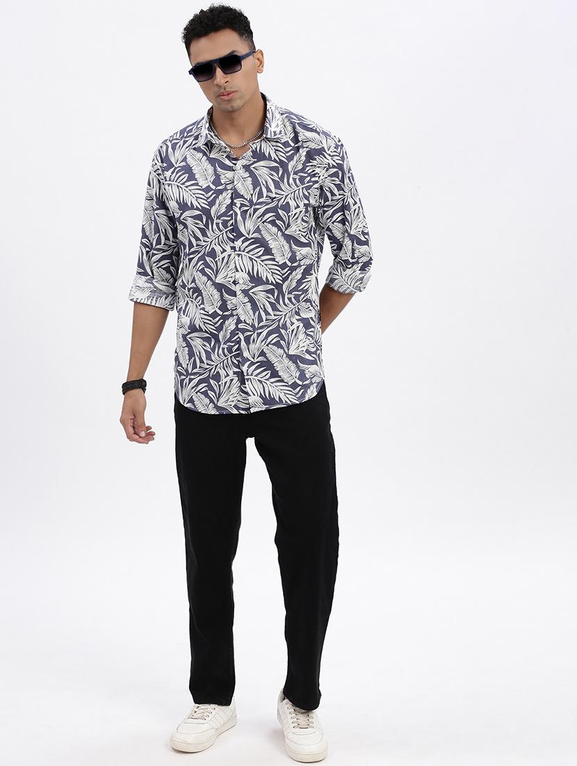 men printed long sleeve casual shirt - 21562549 - Standard Image - 4