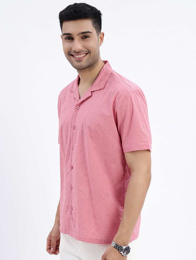men  solid with work short sleeve casual shirt - 21562550 -  Standard Image - 1