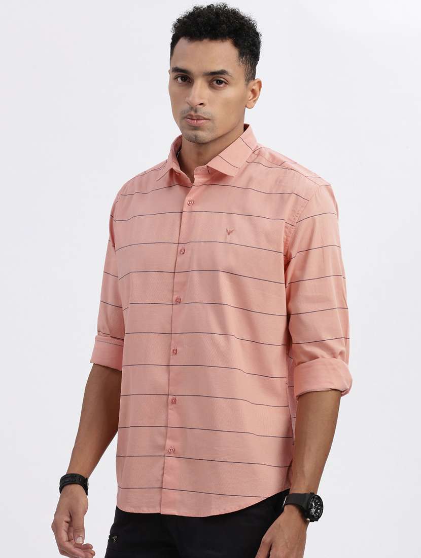 men striped long sleeve casual shirt - 21562553 -  Standard Image - 1