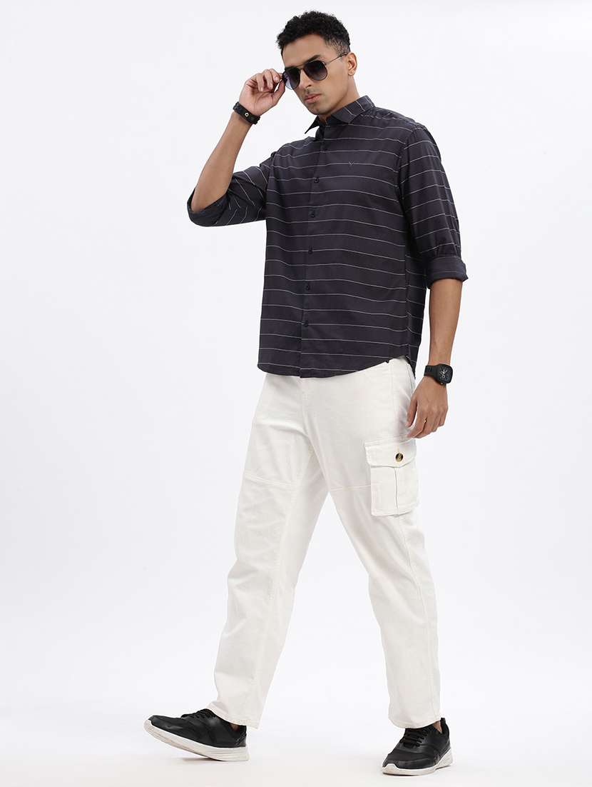 men striped long sleeve casual shirt - 21562554 -  Standard Image - 4