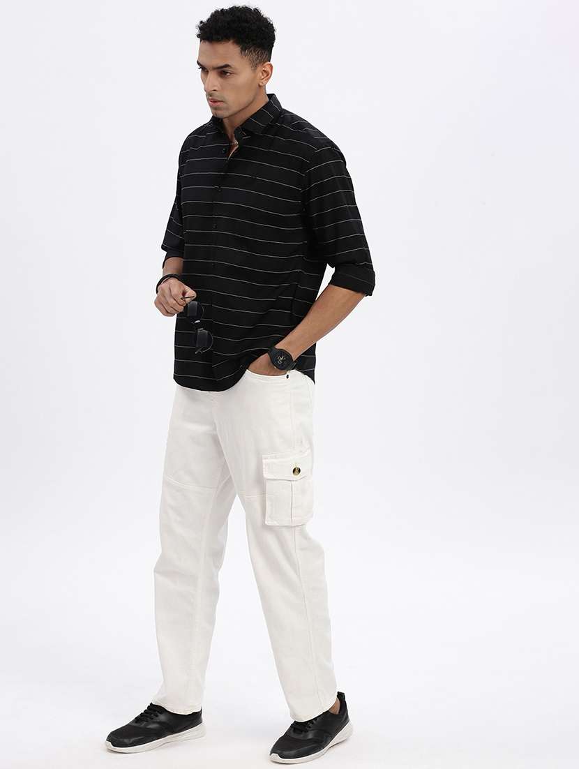 men striped long sleeve casual shirt - 21562555 -  Standard Image - 4