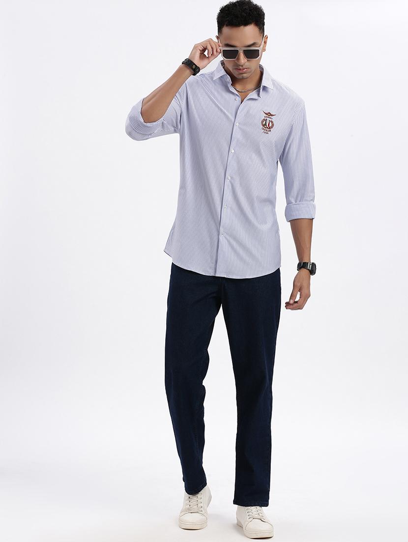 men striped long sleeve casual shirt - 21562565 - Standard Image - 4