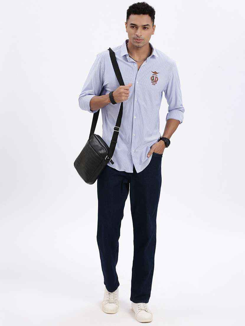 men striped long sleeve casual shirt - 21562567 -  Standard Image - 4