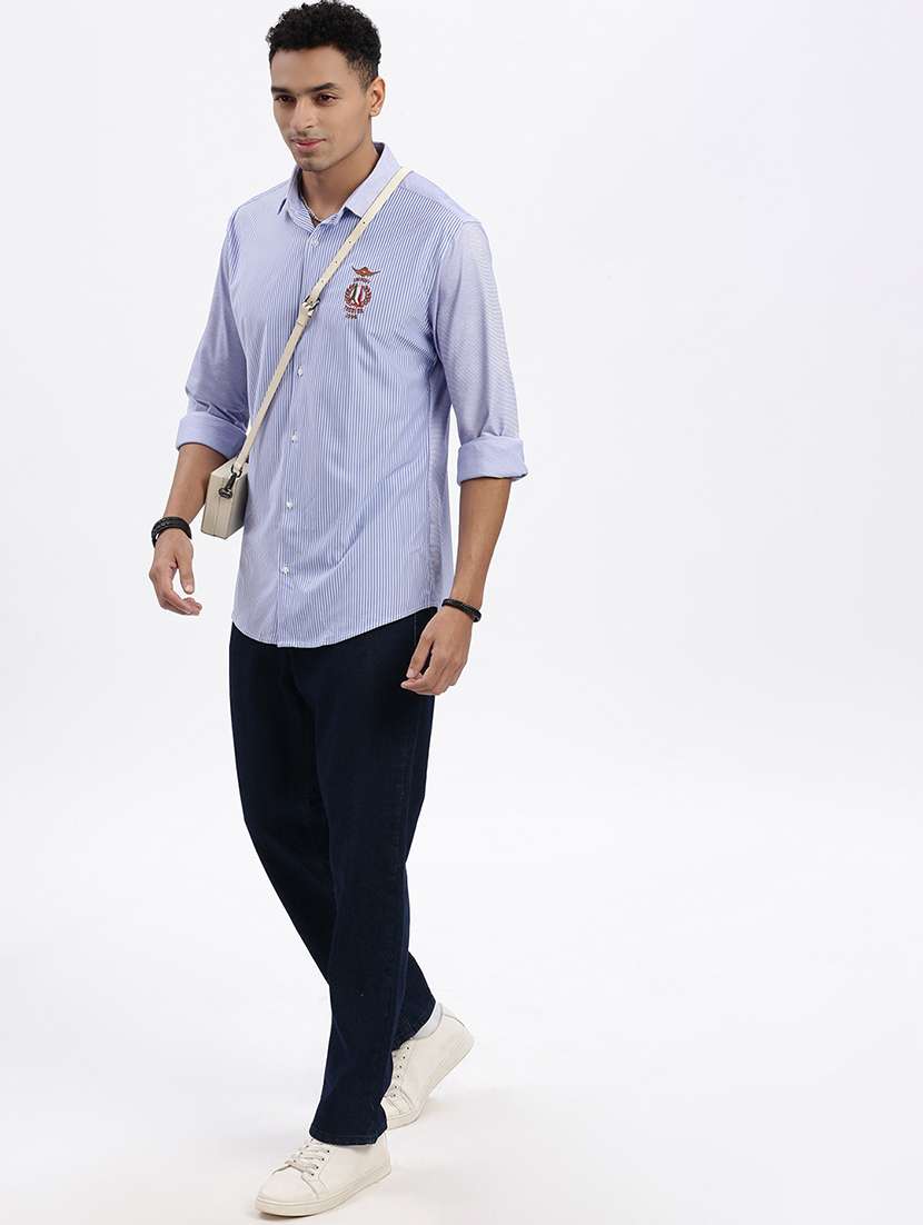 men striped long sleeve casual shirt - 21562568 - Standard Image - 4