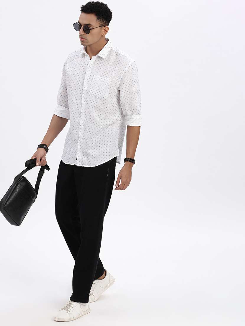 men printed long sleeve casual shirt - 21562576 -  Standard Image - 4