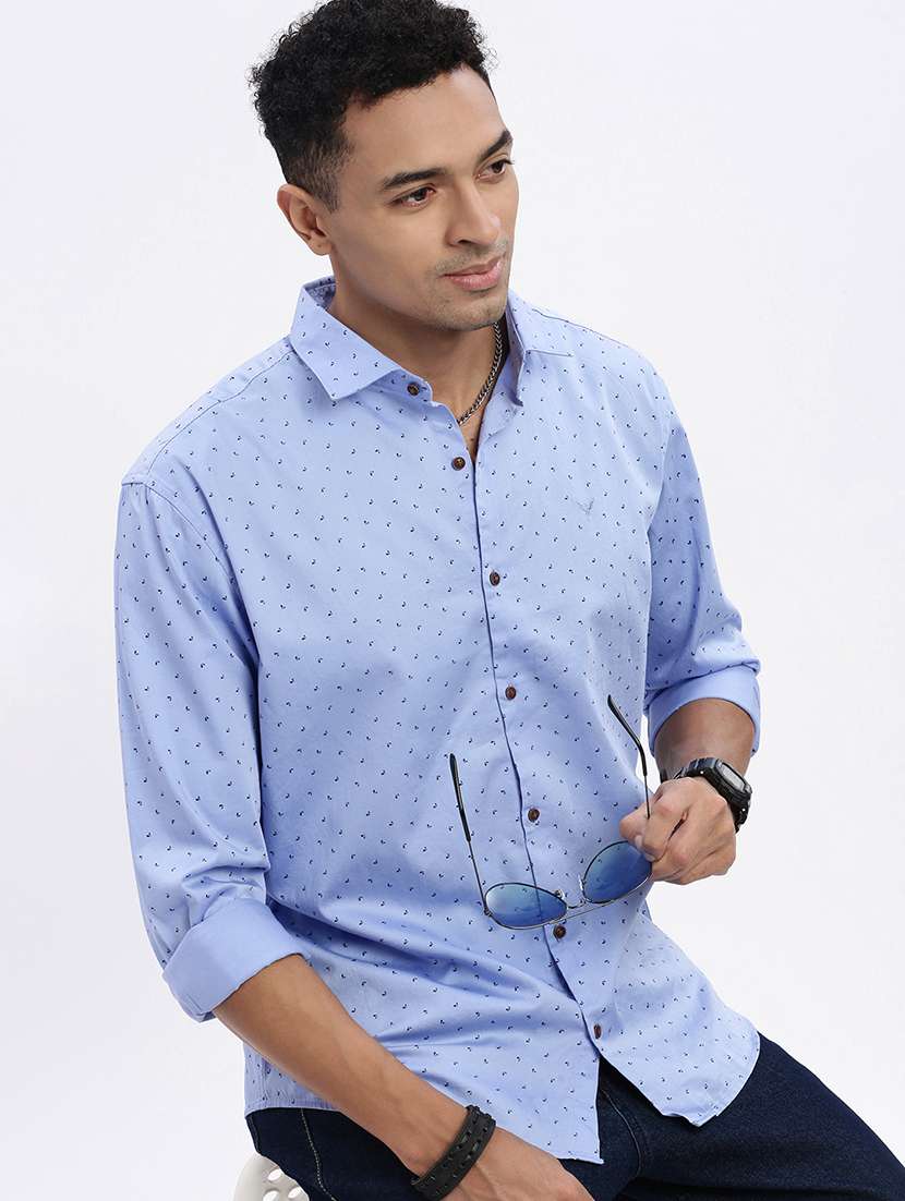 men printed long sleeve casual shirt - 21562577 -  Standard Image - 1