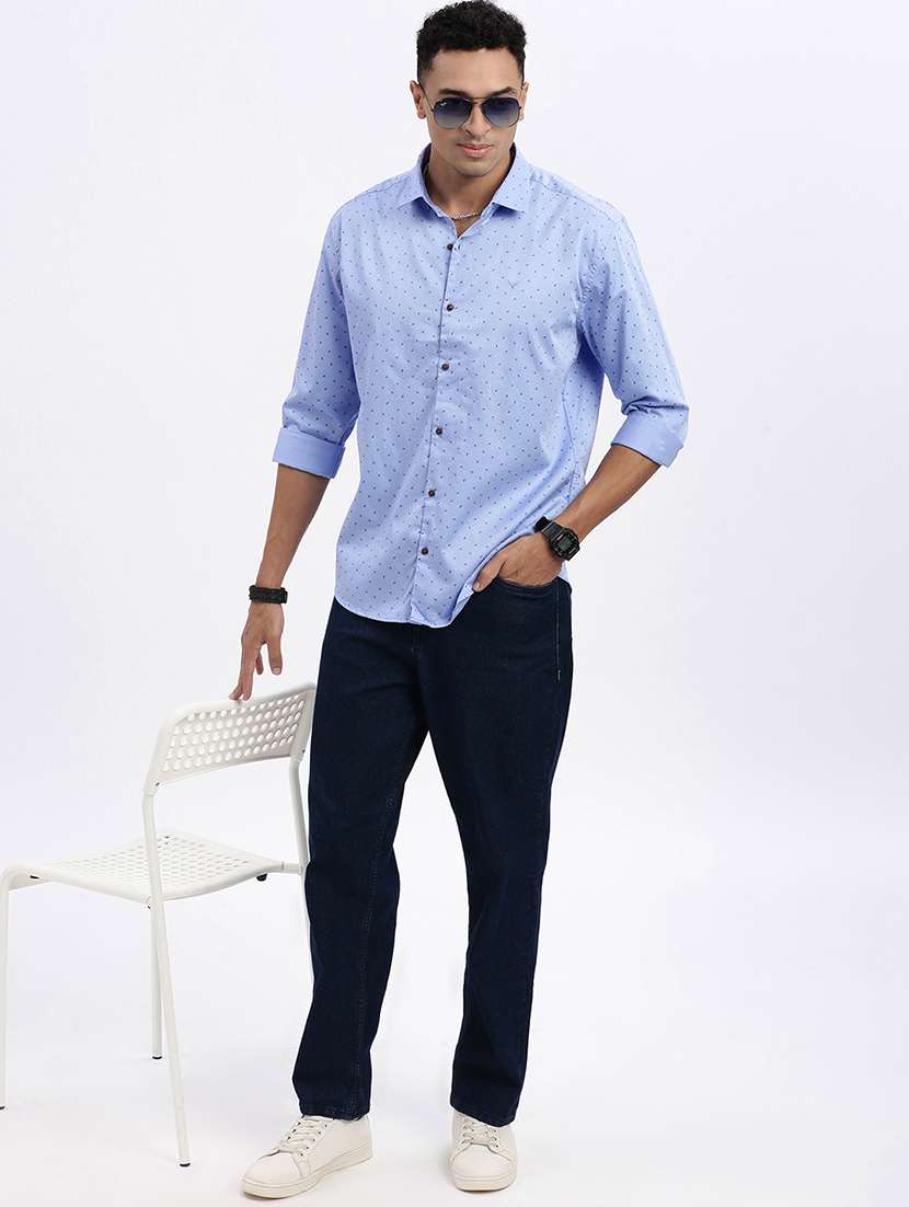 men printed long sleeve casual shirt - 21562577 -  Standard Image - 4