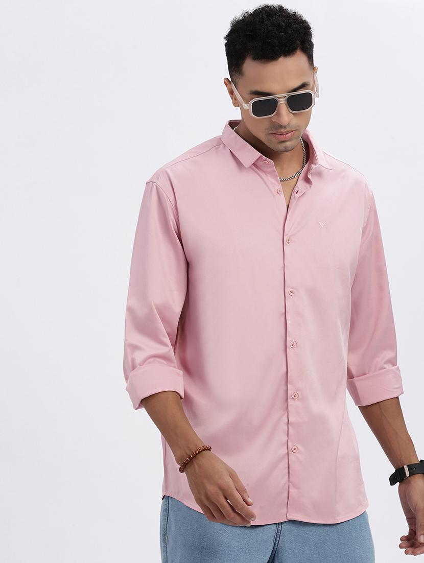 men solid long sleeve casual shirt - 21562579 -  Standard Image - 1