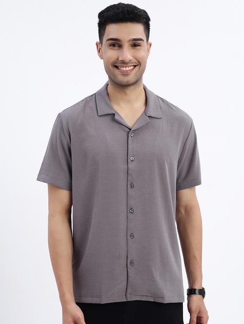 men self design short sleeve casual shirt - 21562582 - Standard Image - 0