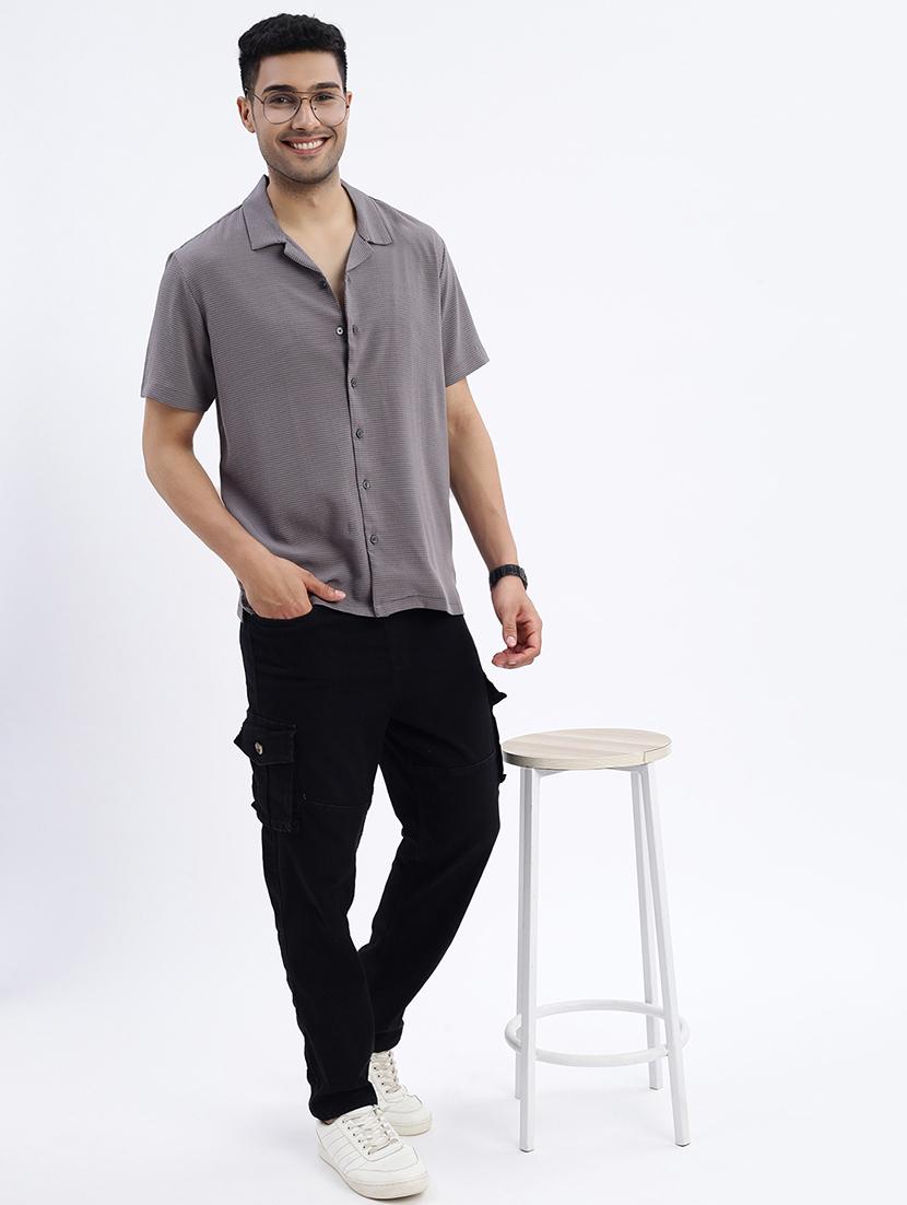 men self design short sleeve casual shirt - 21562582 - Standard Image - 4