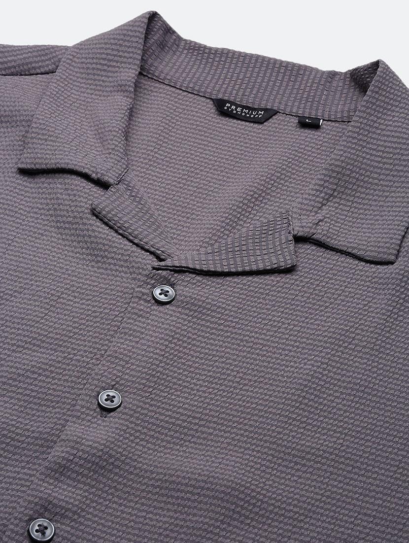 men self design short sleeve casual shirt - 21562582 - Standard Image - 6