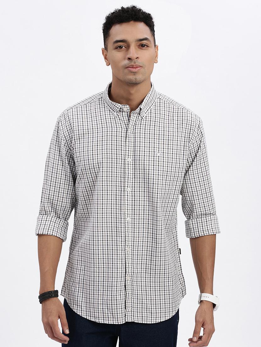 men checkered long sleeve casual shirt - 21562590 - Zoom Image - 0