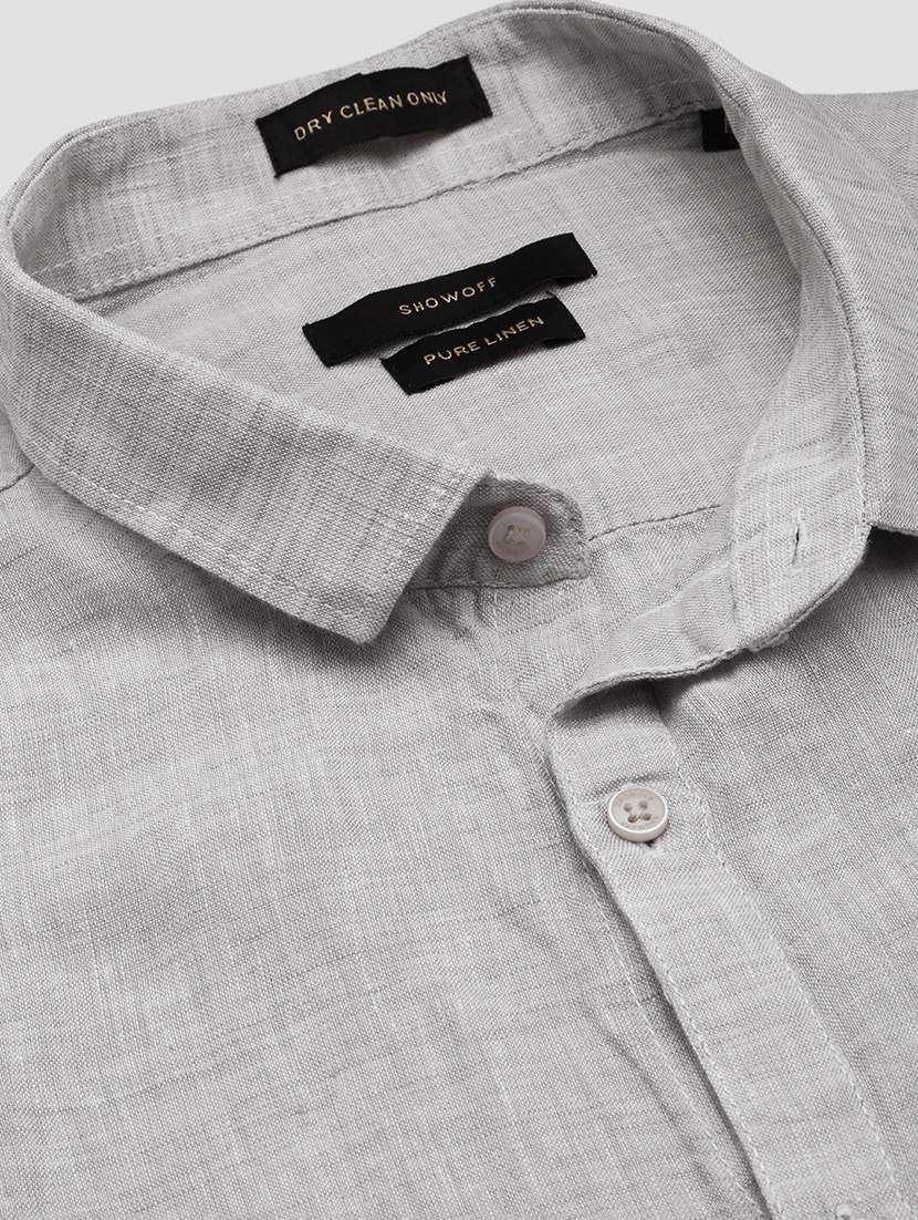 men solid long sleeve casual shirt - 21562592 -  Standard Image - 6