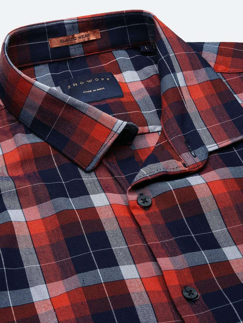 men checkered long sleeve casual shirt - 21562593 -  Standard Image - 6