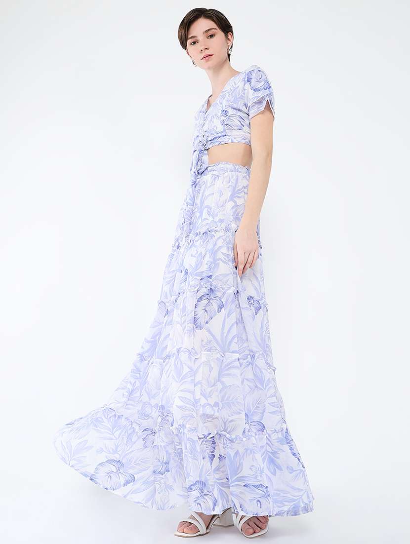 women printed top and skirt co-ord set - 21562596 -  Standard Image - 4