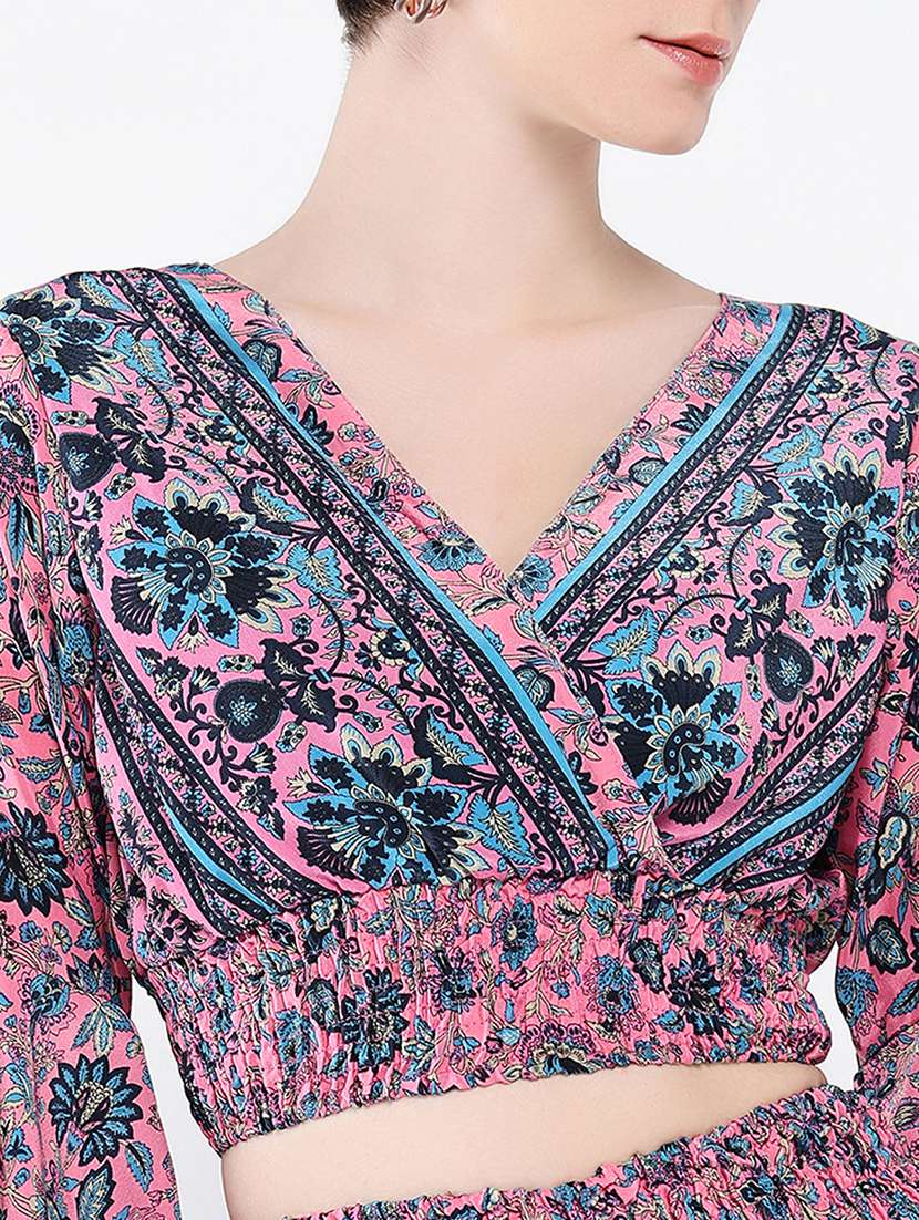 women printed top and palazzo co-ord set - 21562606 -  Standard Image - 6