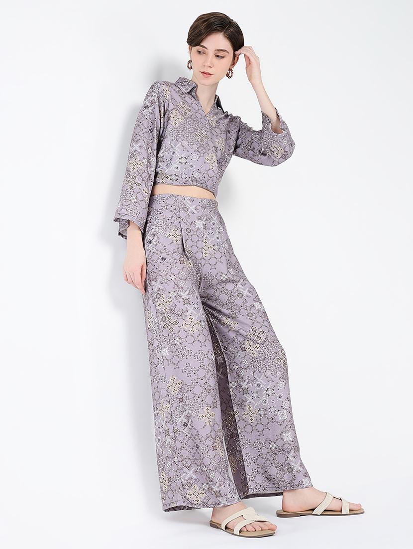 women printed top and trouser co-ord set - 21562621 - Standard Image - 4