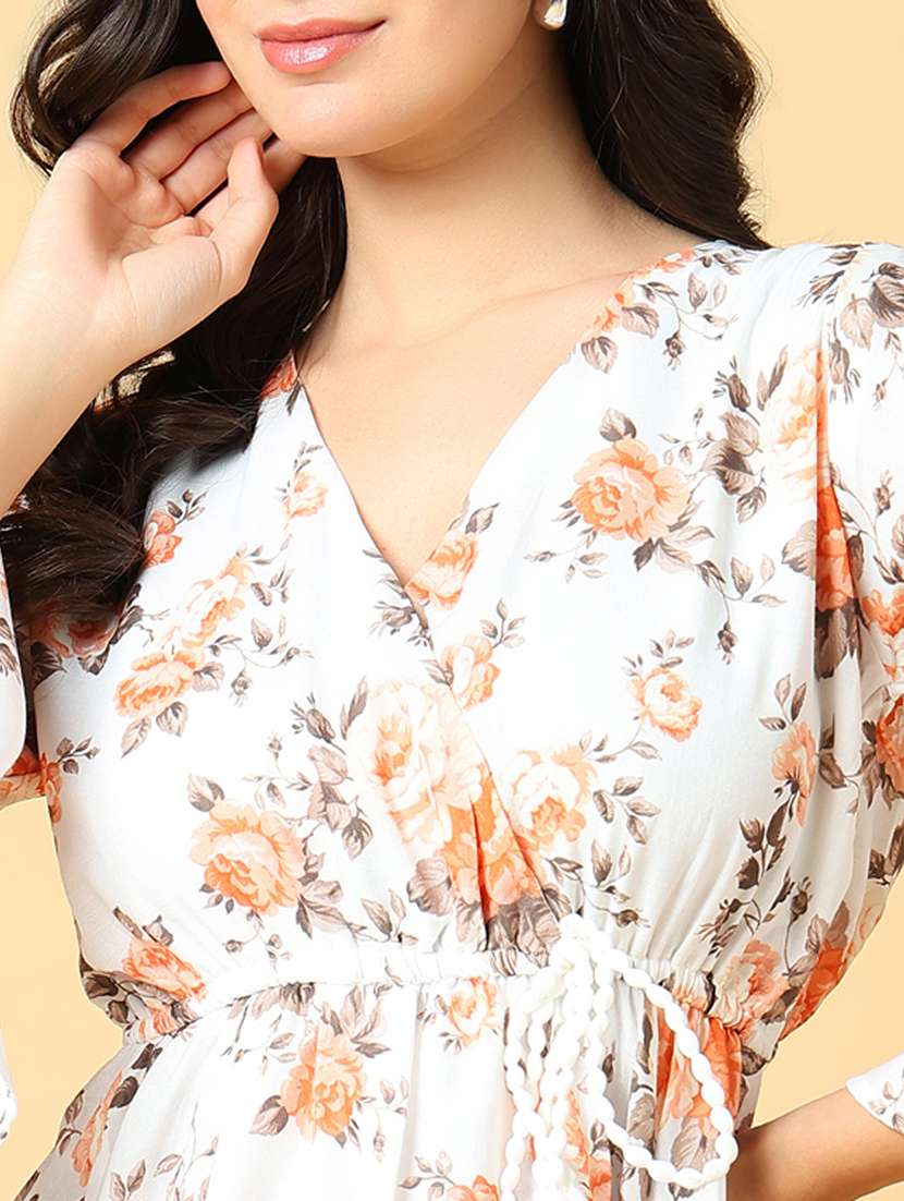 Women Printed Bell Sleeve Fit & Flare Dress - 21562632 -  Standard Image - 6