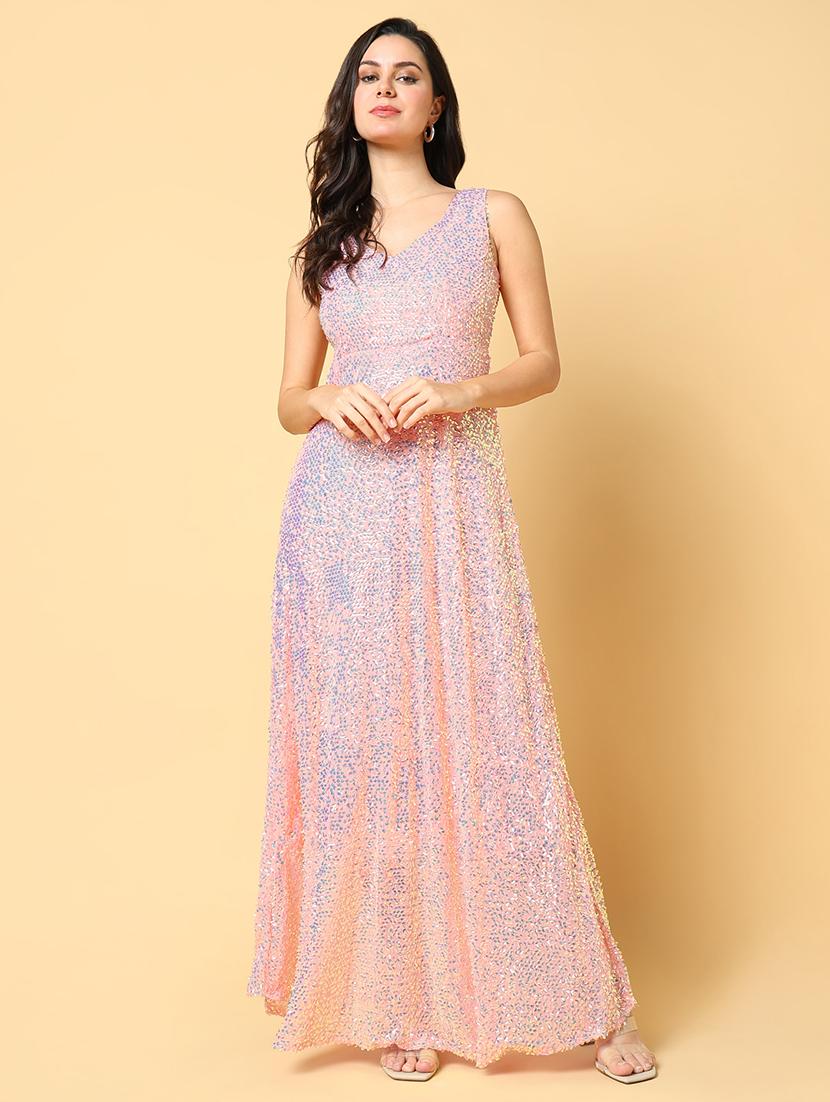 women sequins detailed sleeveless a-line dress - 21562662 - Zoom Image - 0