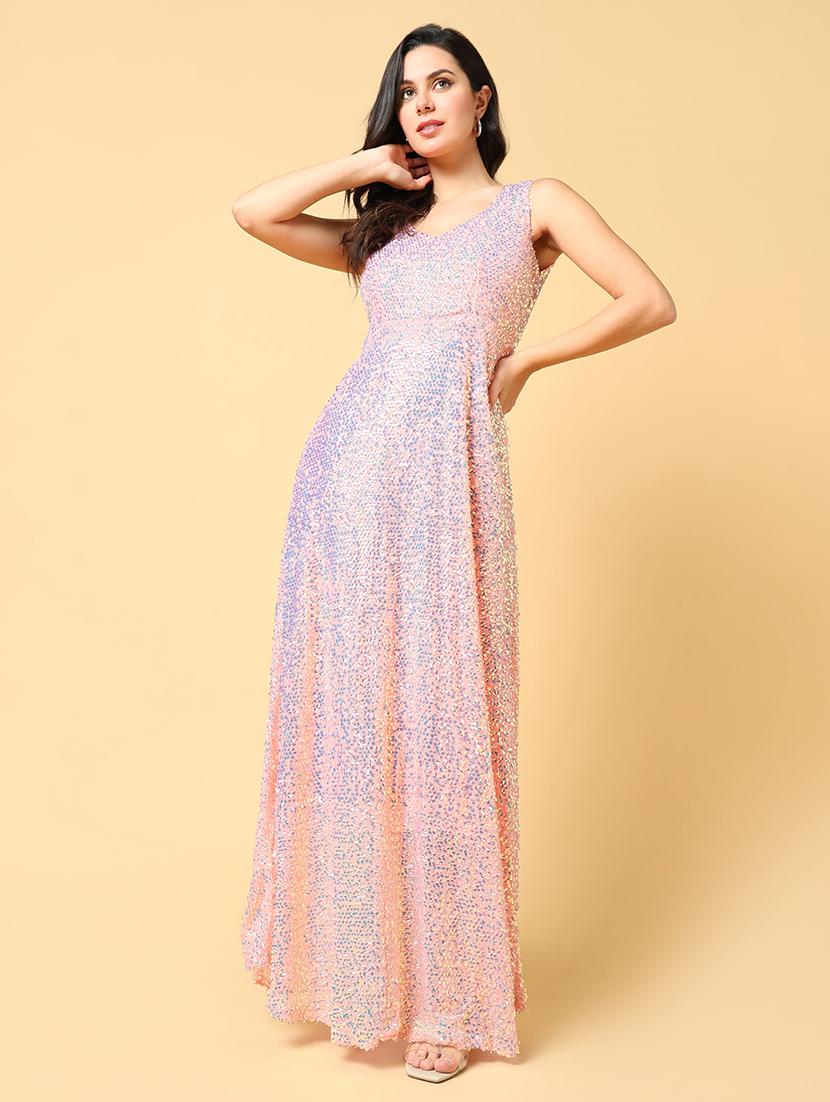 women sequins detailed sleeveless a-line dress - 21562662 - Standard Image - 4