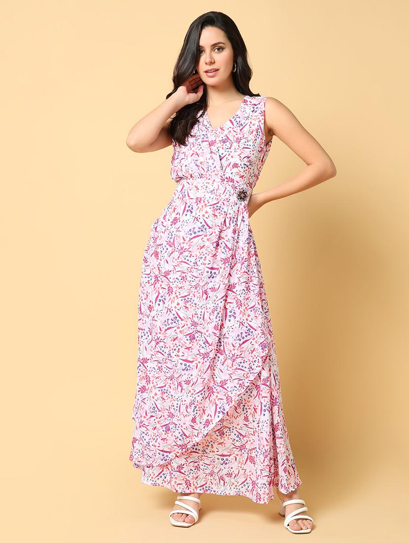 women printed sleeveless a-line dress - 21562677 - Standard Image - 6
