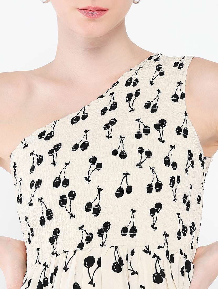 women printed single shoulder tiered dress - 21562686 -  Standard Image - 6