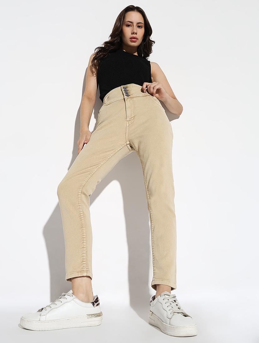 women solid high rise slim fit jean - 21562701 - Standard Image - 4