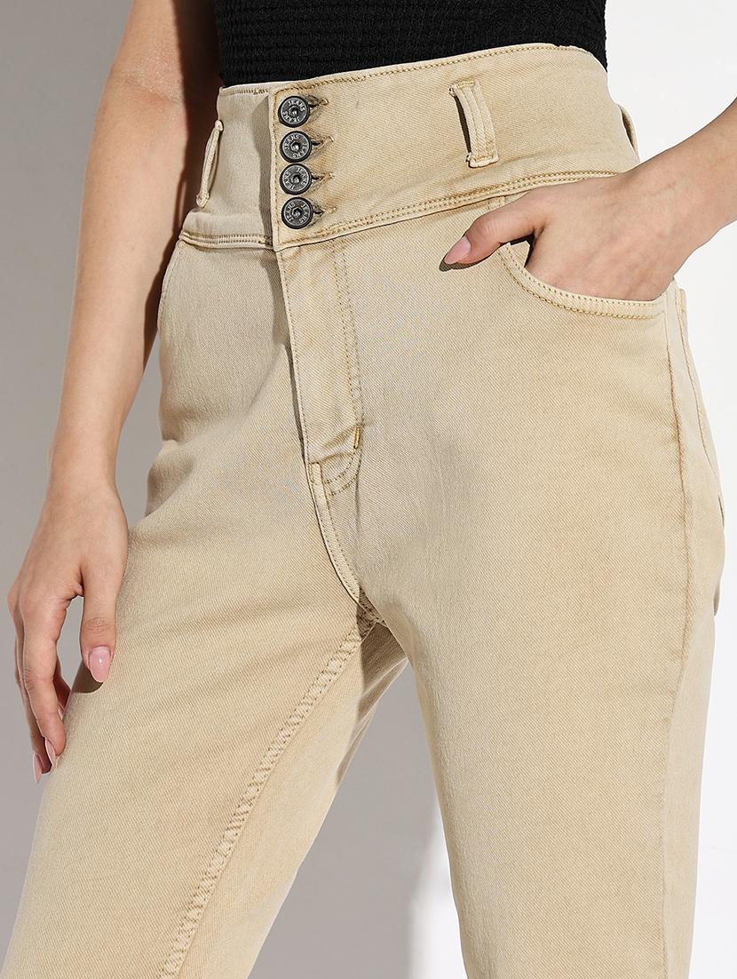 women solid high rise slim fit jean - 21562701 - Standard Image - 6