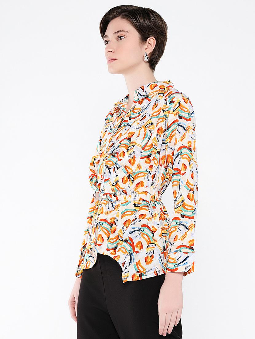 women printed collared shirt style top - 21562762 - Standard Image - 1