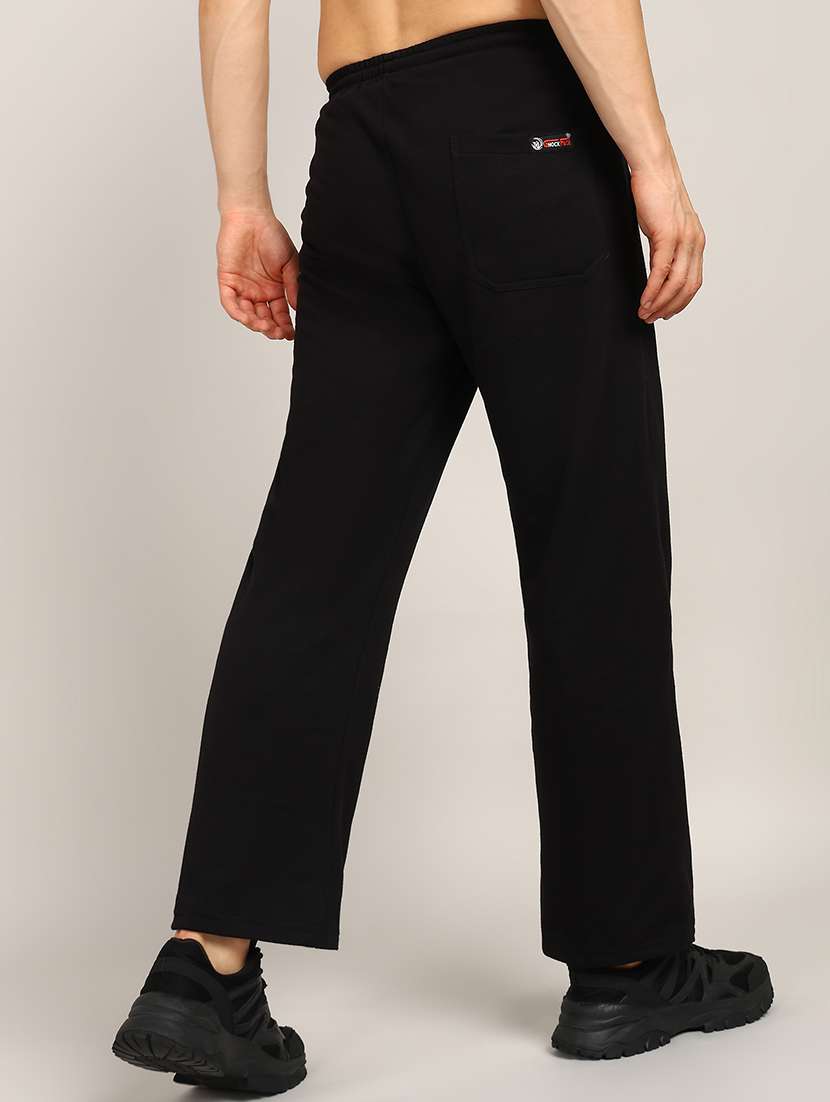 men solid loose fit full length track pant - 21562857 - Standard Image - 1