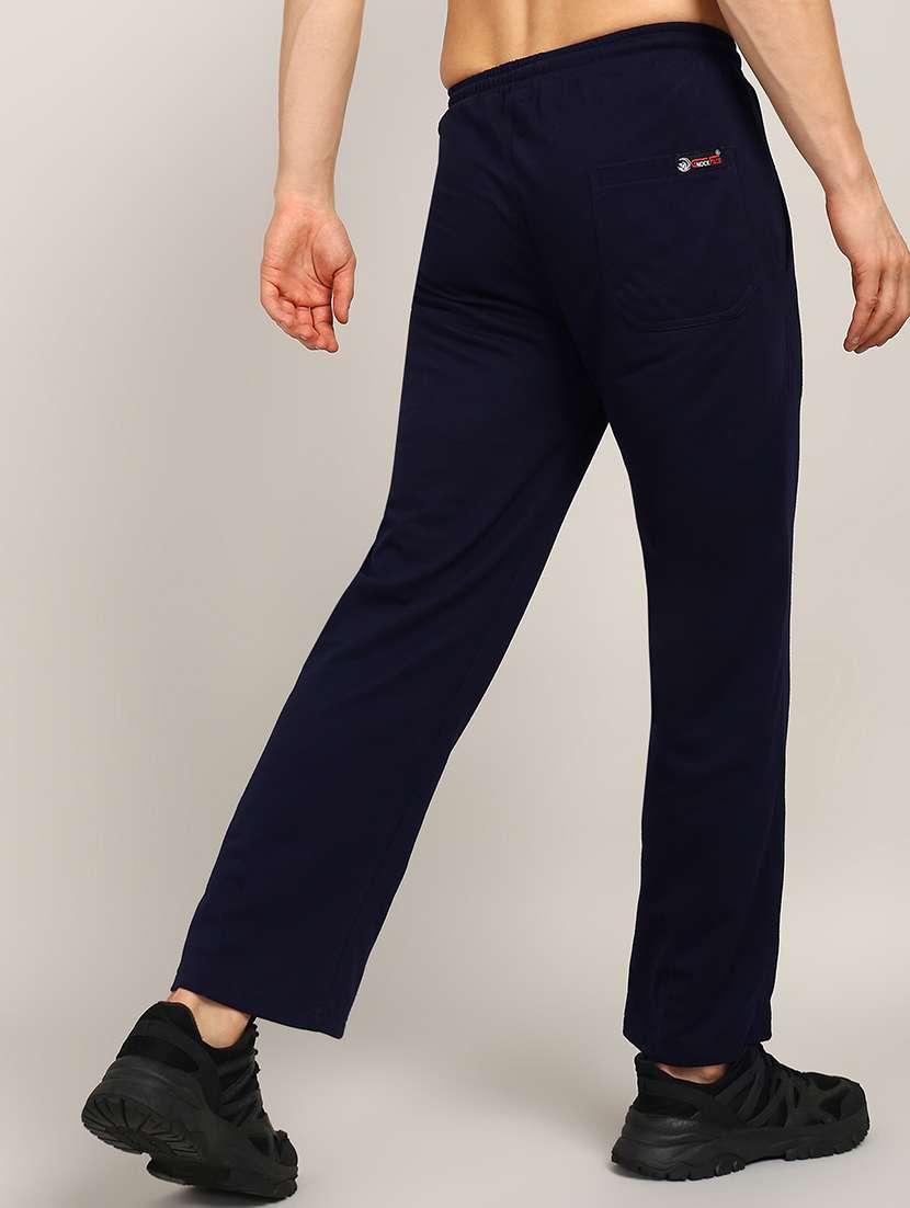 men solid loose fit full length track pant - 21562858 -  Standard Image - 1
