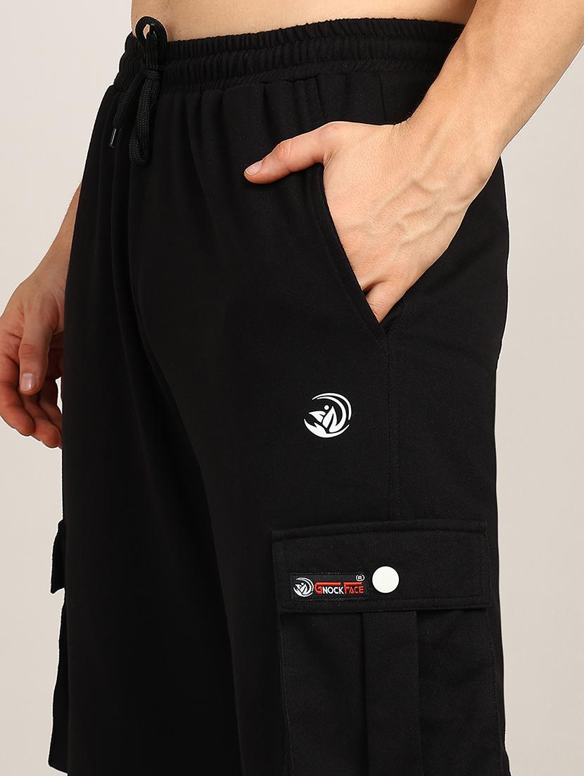 men solid loose fit cargo - 21562861 - Standard Image - 4