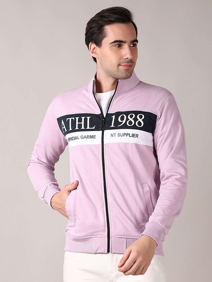 men long sleeve color block sweatshirt