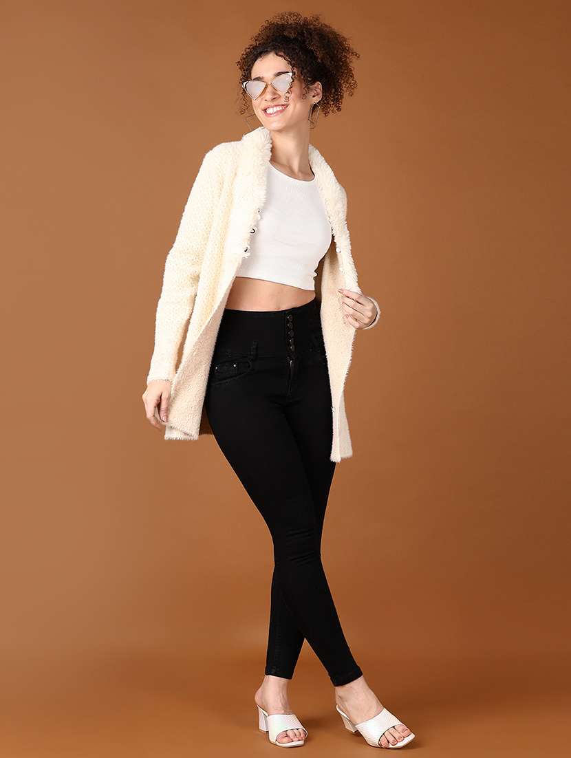 women self design long sleeve cardigan - 21562890 -  Standard Image - 4