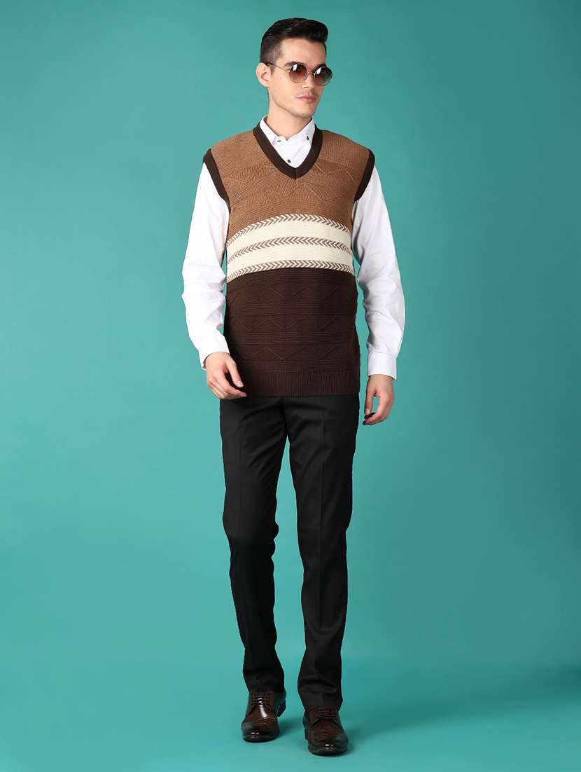 men mid rise solid flat front formal trouser - 21562961 - Standard Image - 4