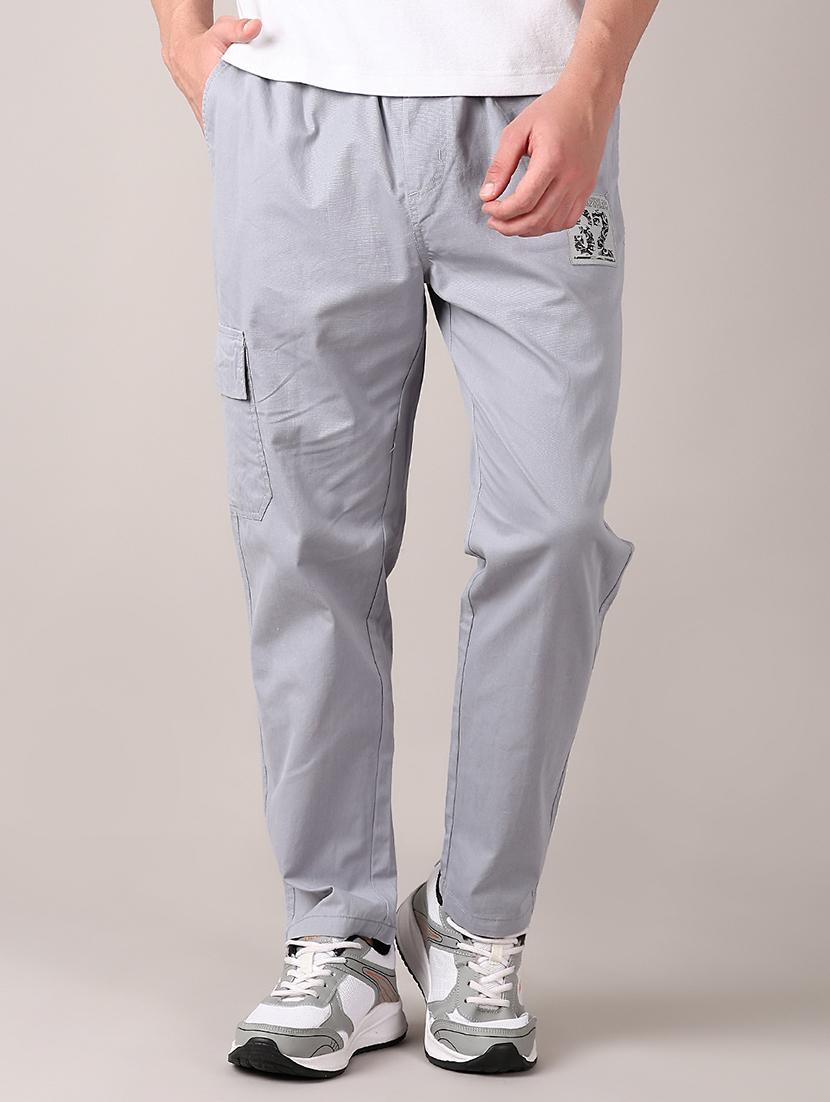 light grey twill cargos - 21562969 - Standard Image - 1