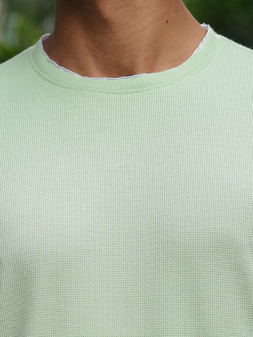 men round neck plain long sleeve t-shirt - 21563299 -  Standard Image - 4