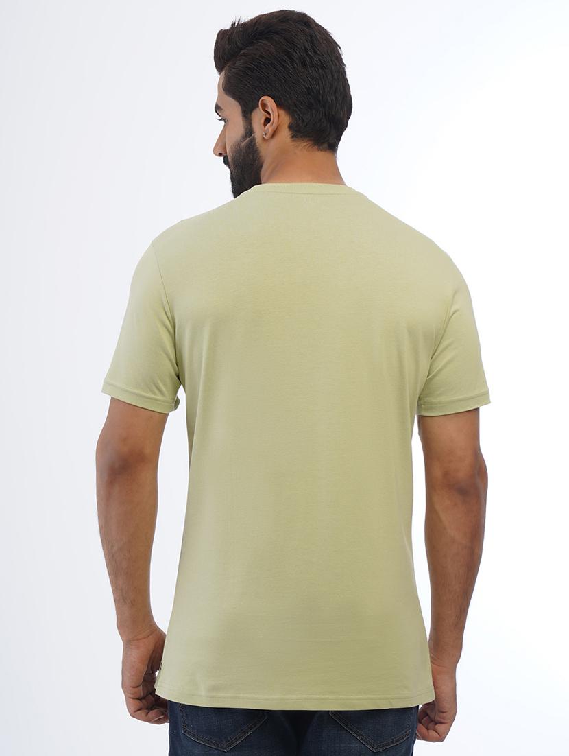 men round neck chest print t-shirt - 21563315 -  Standard Image - 1