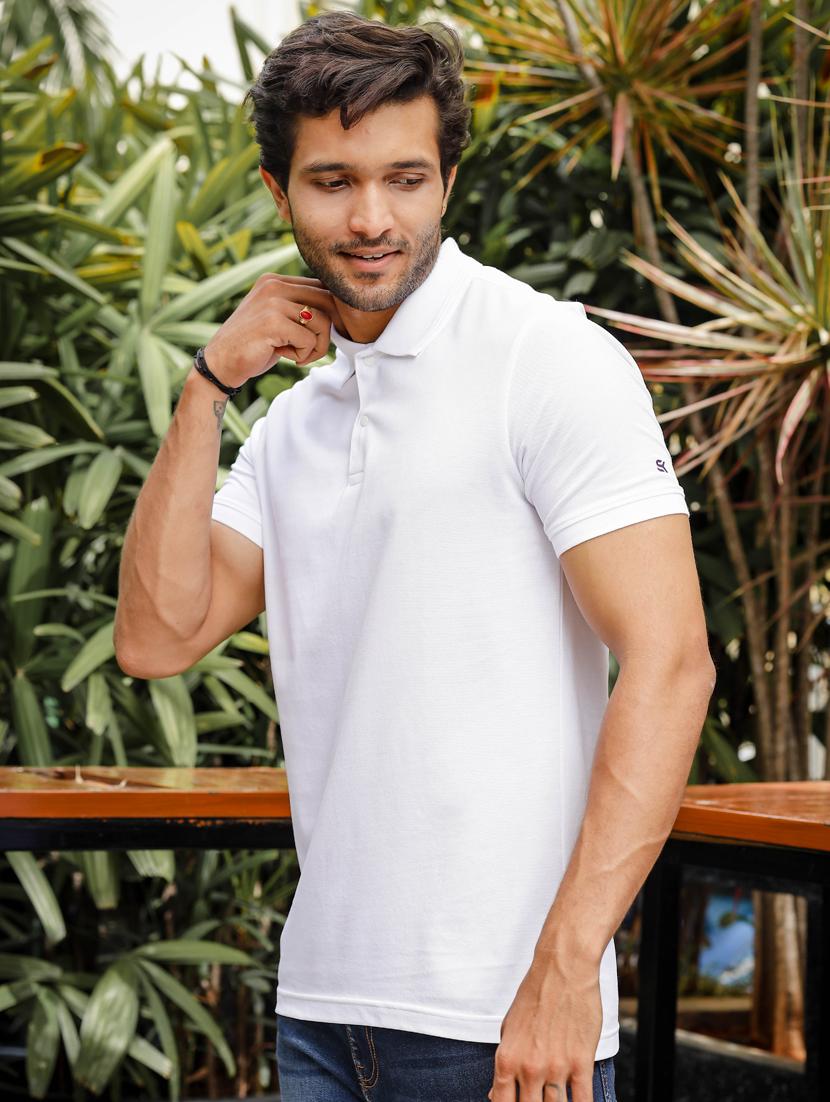 men solid short sleeves polo t-shirt - 21563330 -  Standard Image - 1