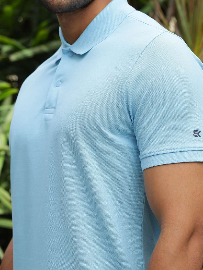 men solid short sleeves polo t-shirt - 21563331 - Standard Image - 4
