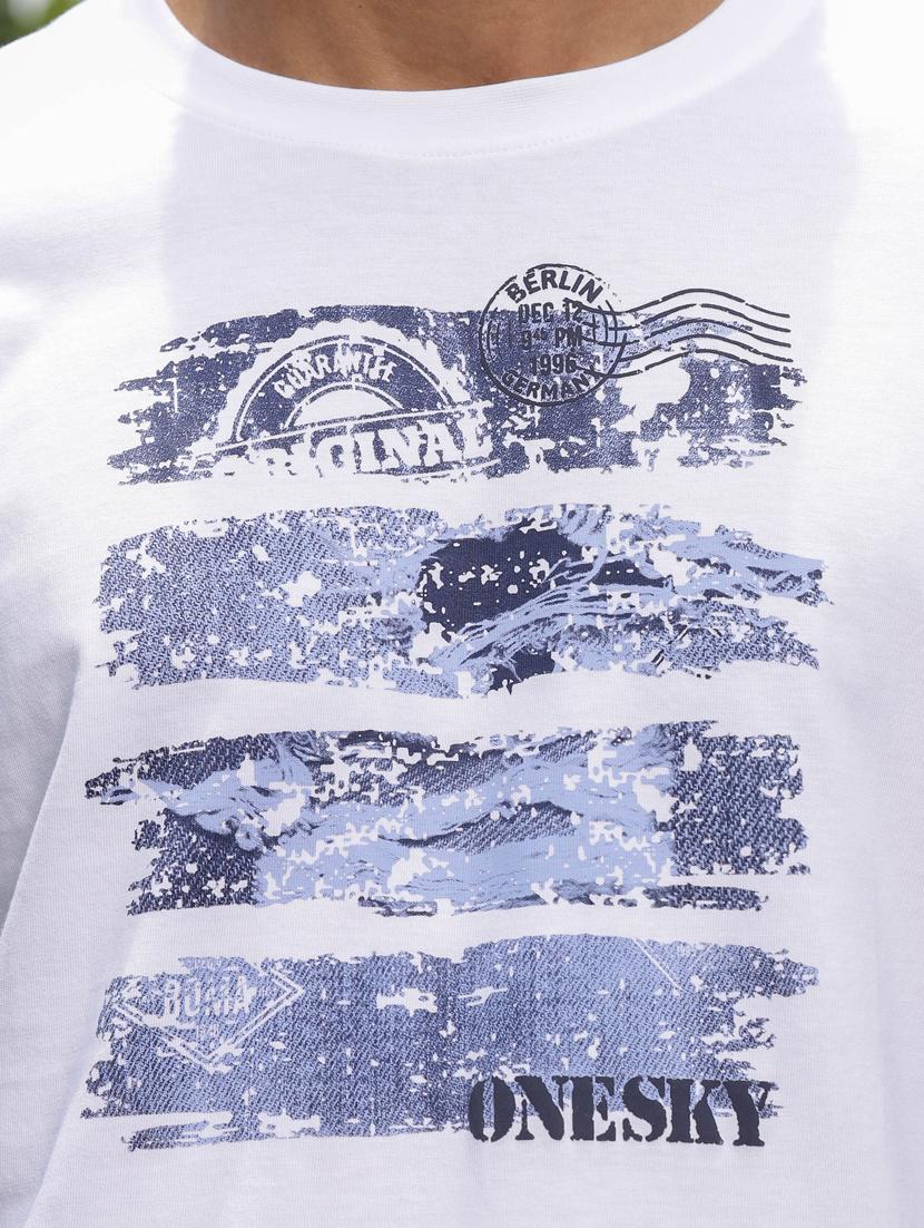 men round neck front print t-shirt - 21563333 - Standard Image - 4