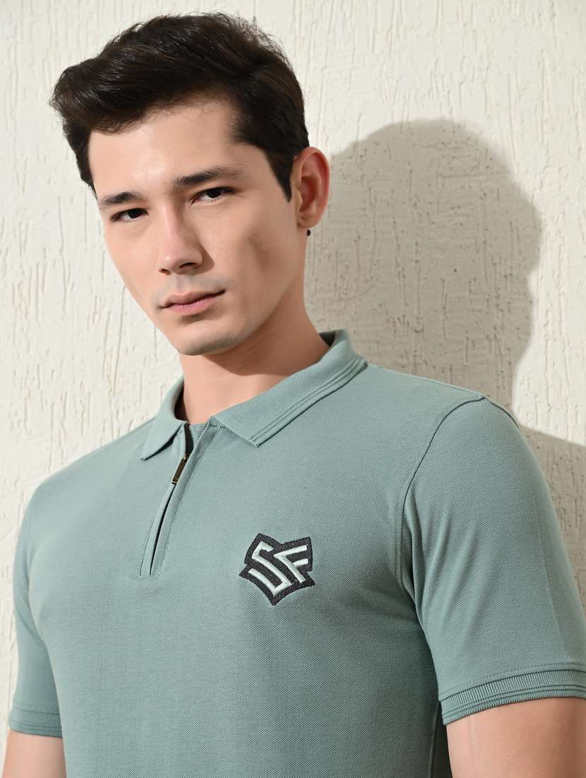 Men Short Sleeves Plain Polo T-shirt - 21563492 -  Standard Image - 4