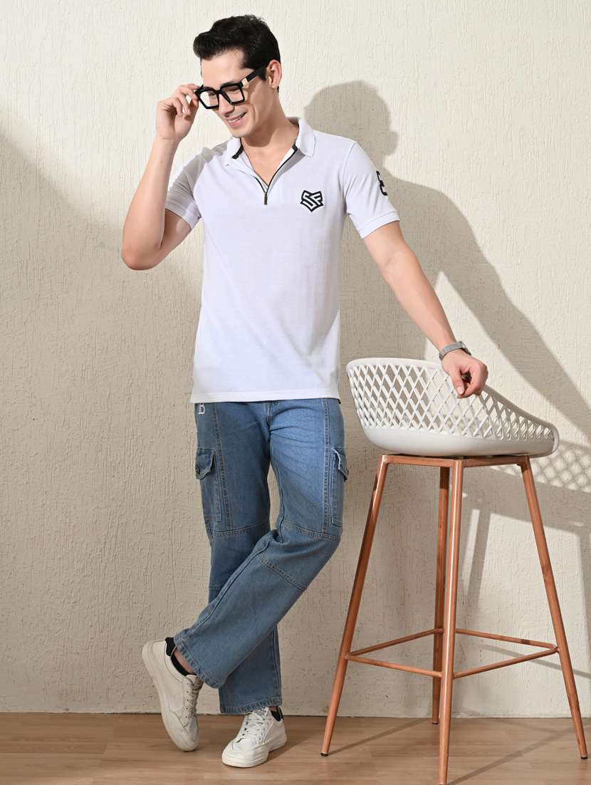 men short sleeves plain polo t-shirt - 21563493 -  Standard Image - 4