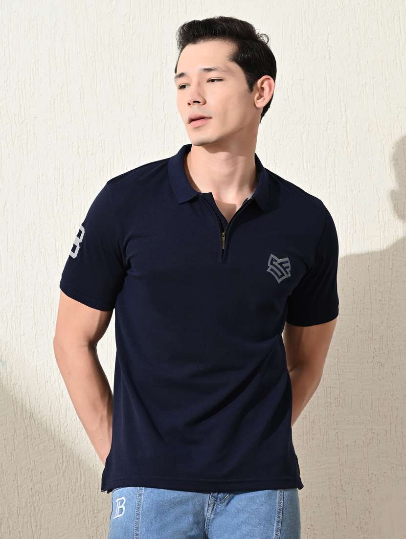 men short sleeves plain polo t-shirt