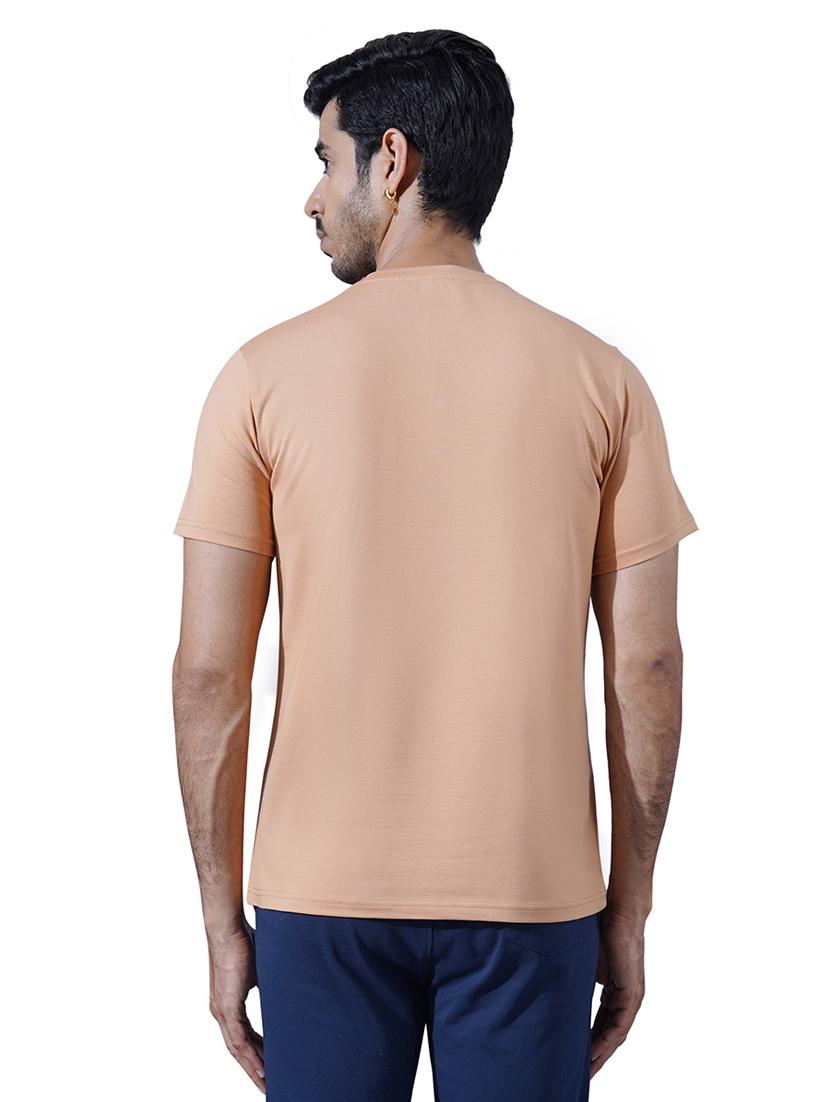 men round neck chest print t-shirt - 21563663 -  Standard Image - 1